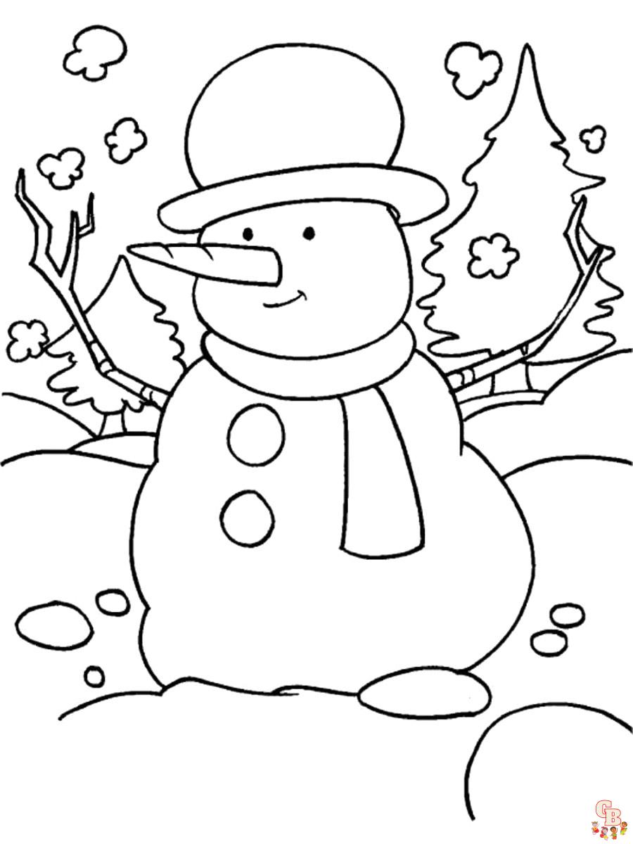 Coloriage Bonhomme de Neige