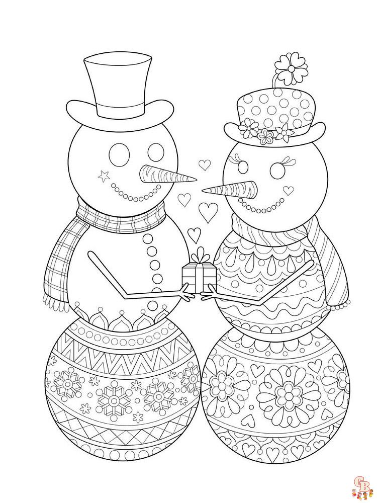 Coloriage Bonhomme de Neige