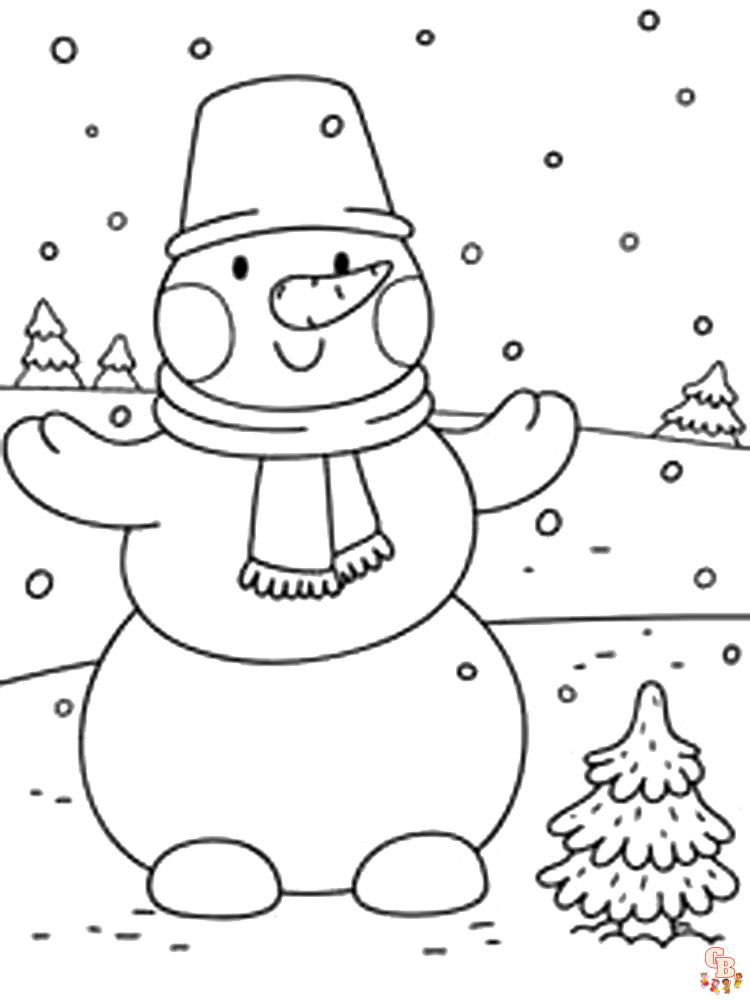 Coloriage Bonhomme de Neige