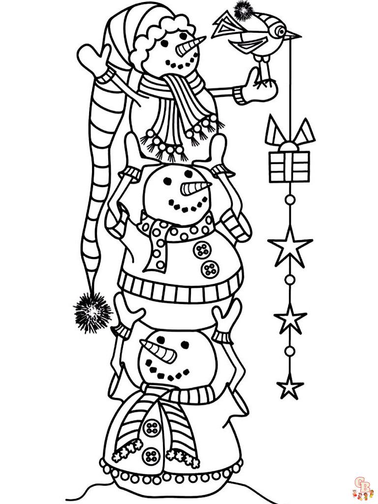 Coloriage Bonhomme de Neige