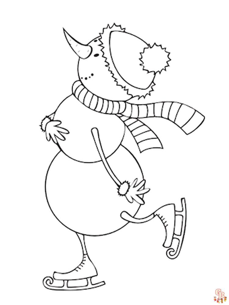 Coloriage Bonhomme de Neige