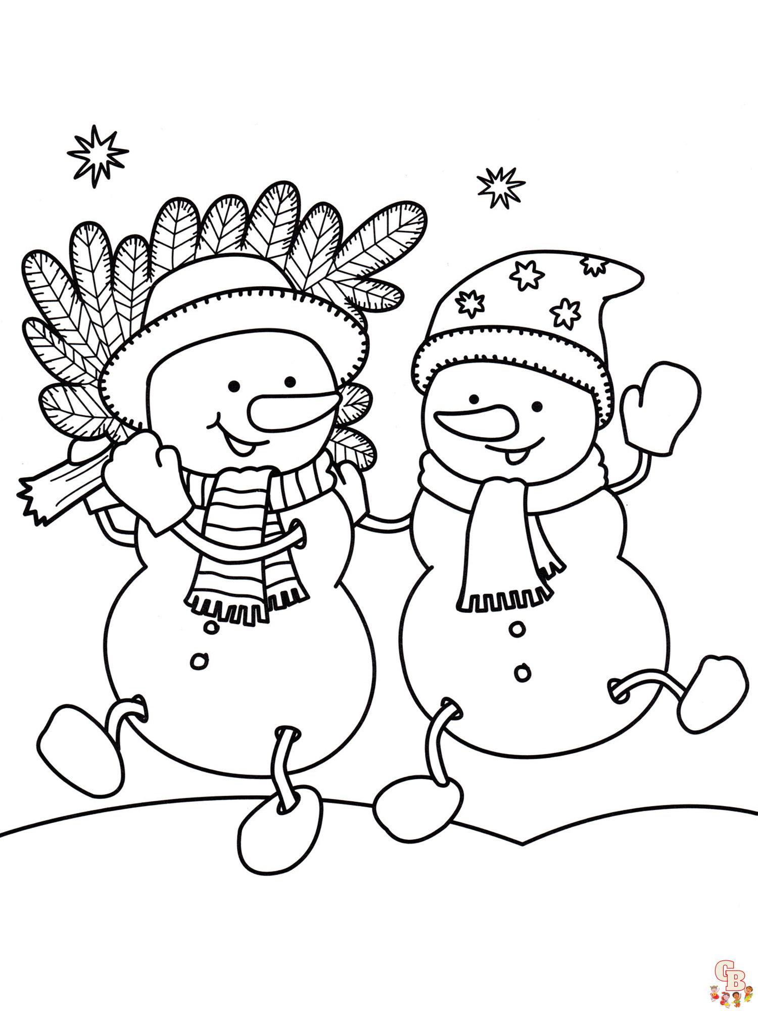 Coloriage Bonhomme de Neige