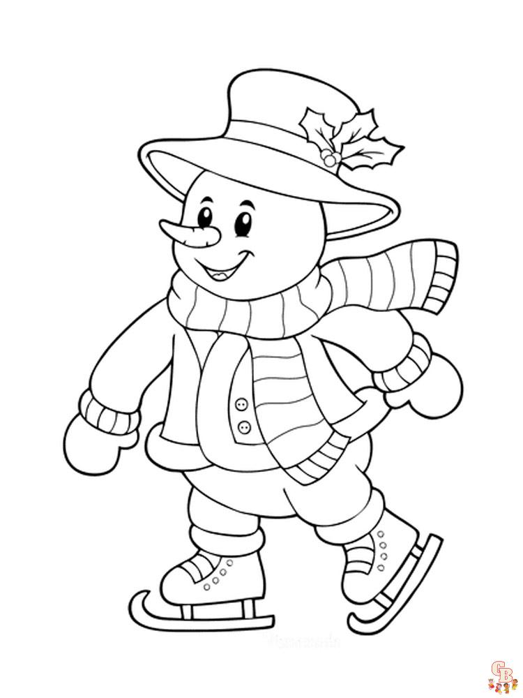 Coloriage Bonhomme de Neige