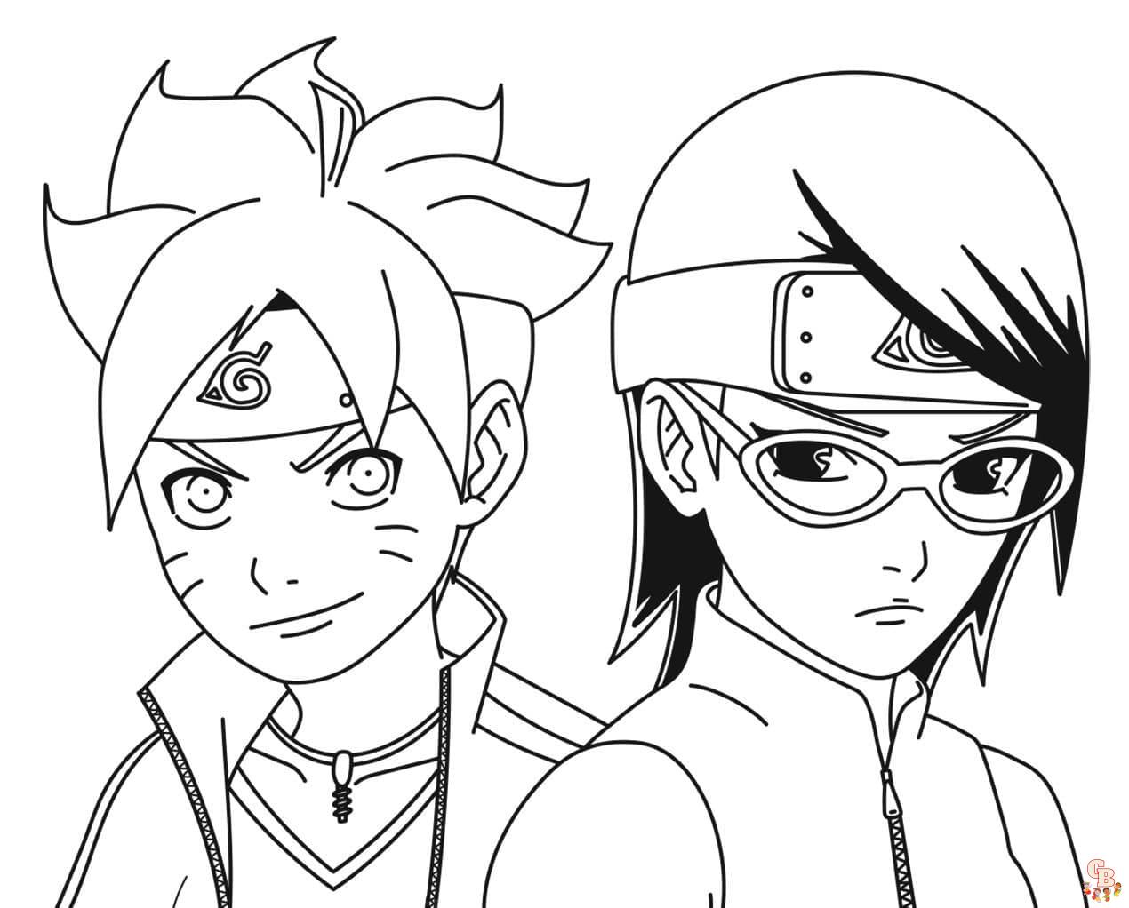 Coloriage Boruto