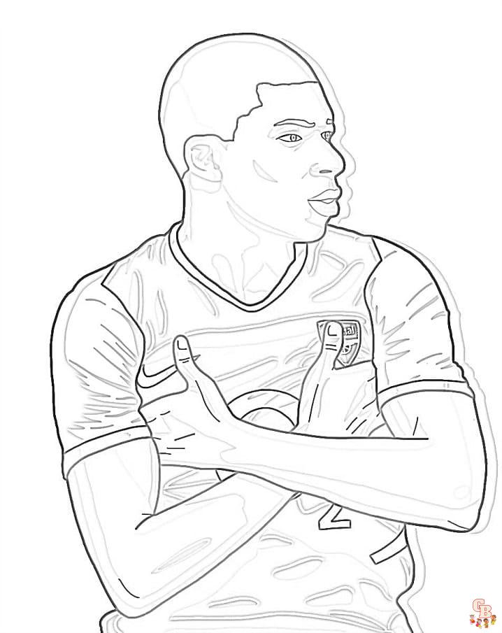 Coloriage Mbappe