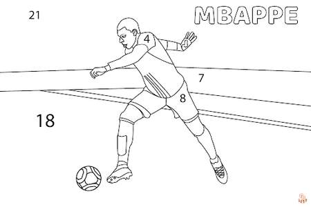 Coloriage Mbappe