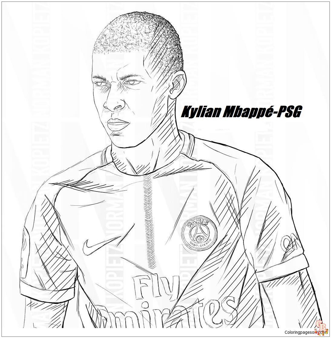 Coloriage Mbappe