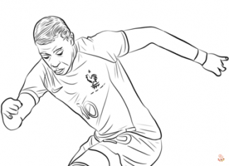 Coloriage Mbappe