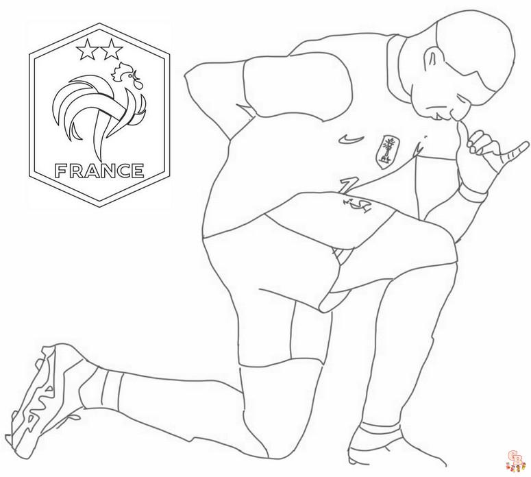 Coloriage Mbappe