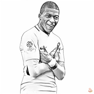 Coloriage Mbappe