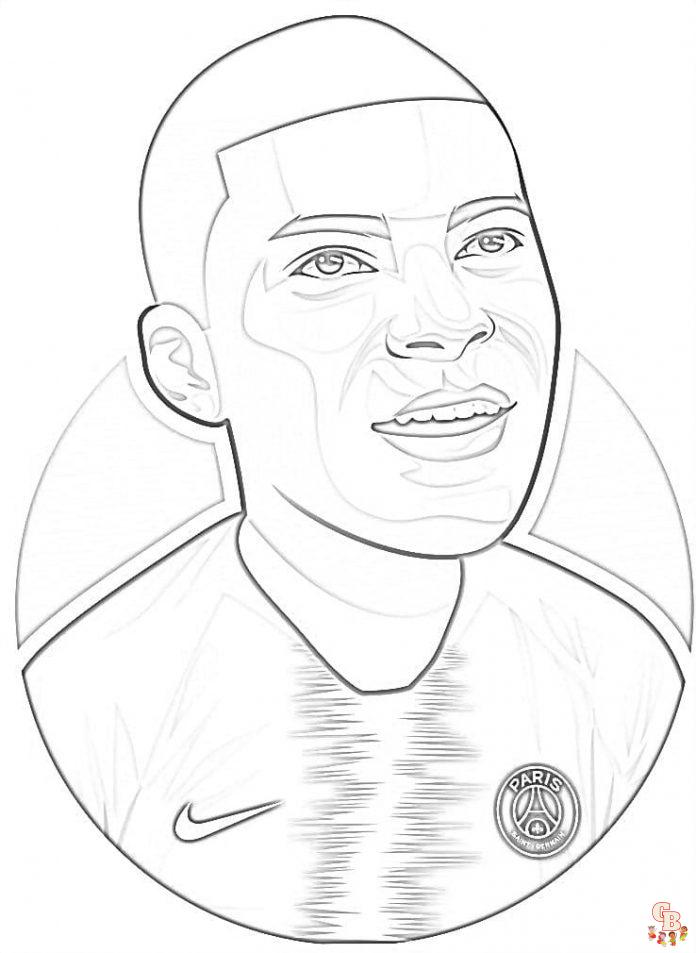 Coloriage Mbappe