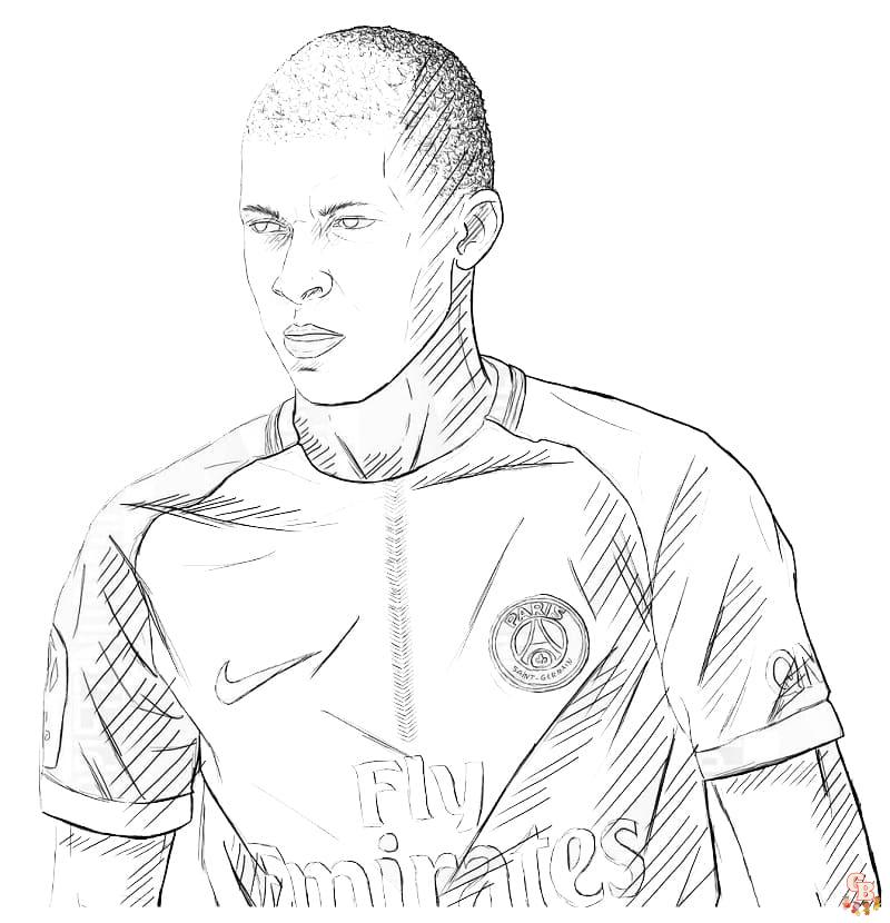 Coloriage Mbappe