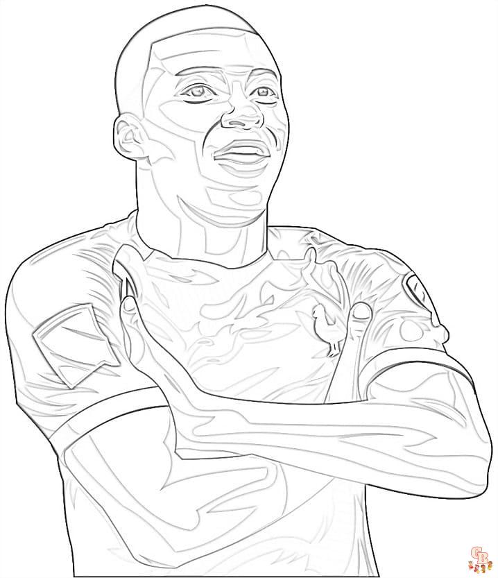 Coloriage Mbappe