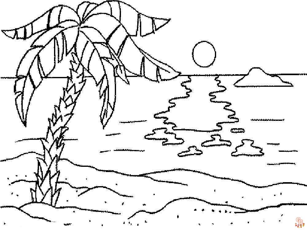 Coloriage Plage