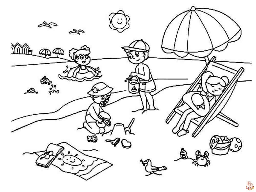 Coloriage Plage