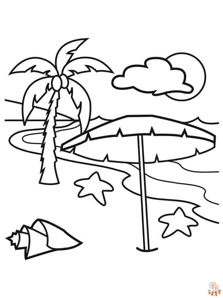 Coloriage Plage