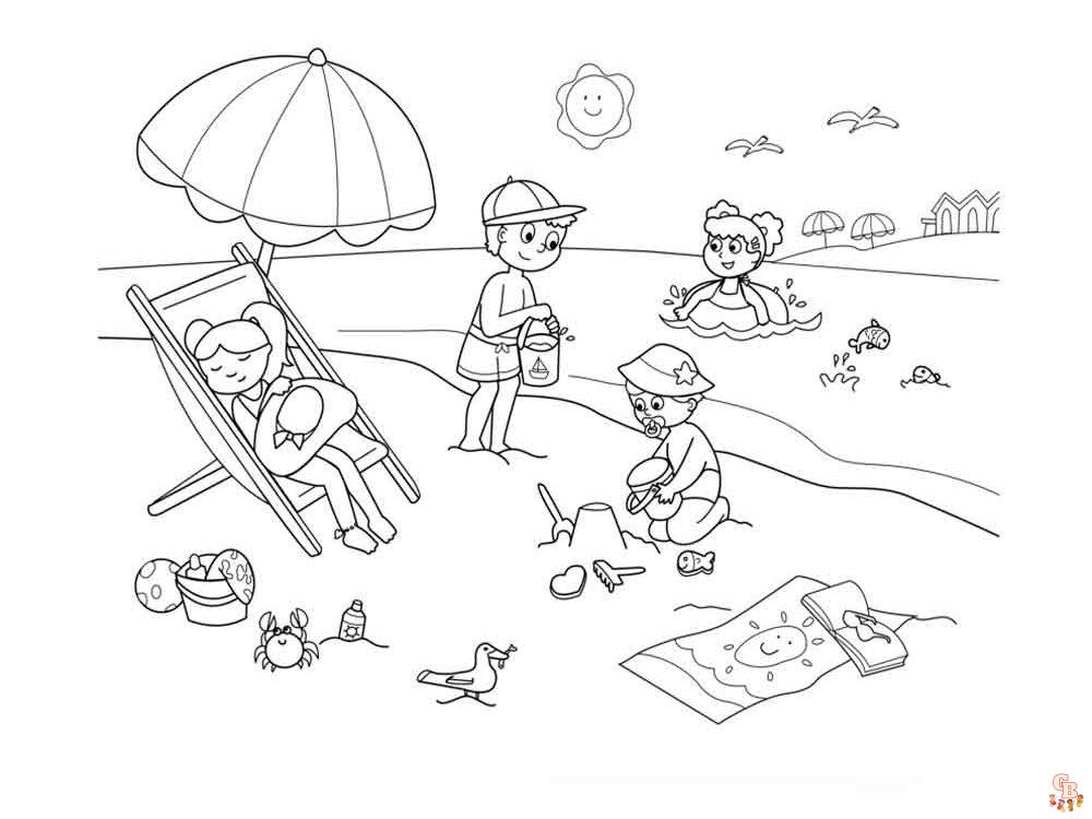 Coloriage Plage