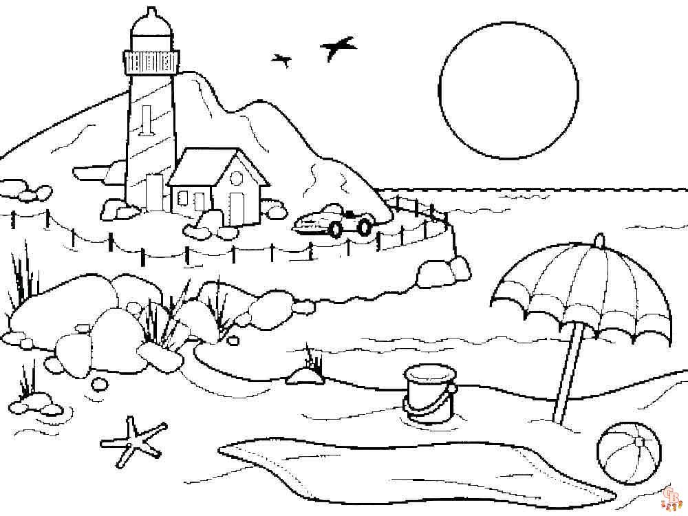 Coloriage Plage