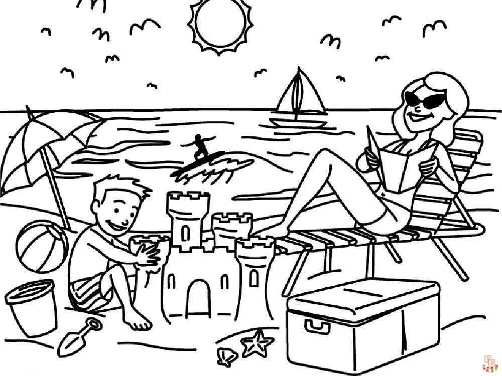 Coloriage Plage