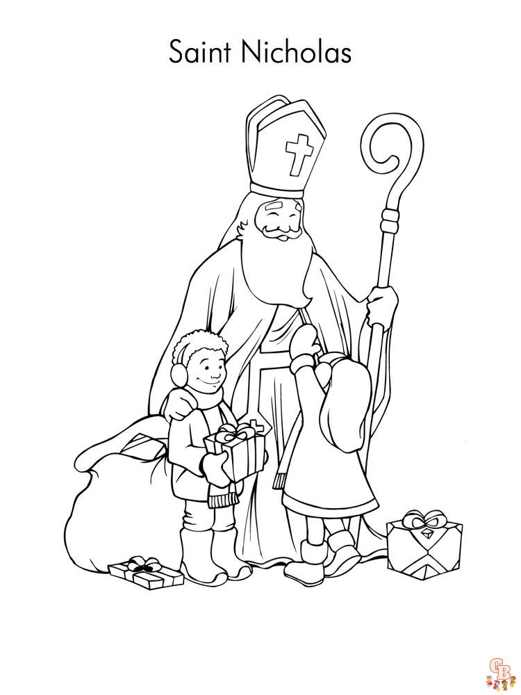 Coloriage Saint Nicolas