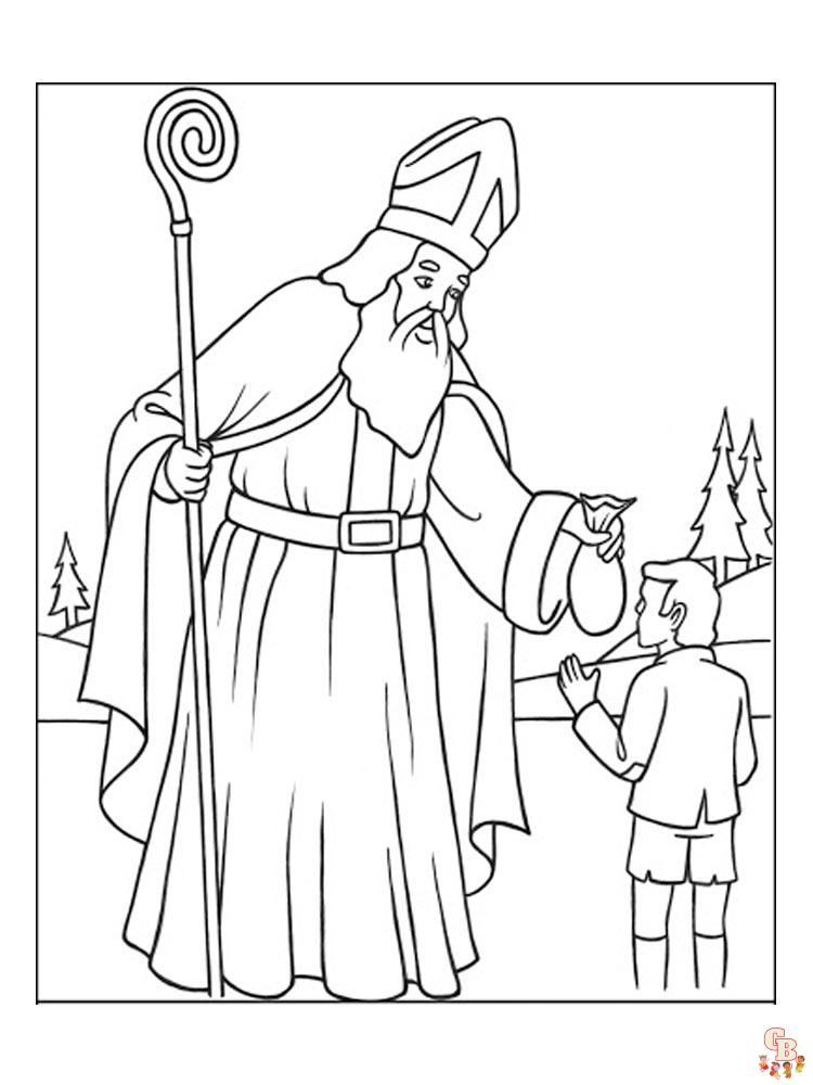 Coloriage Saint Nicolas