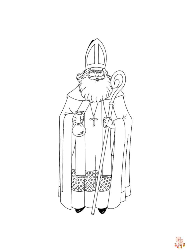 Coloriage Saint Nicolas