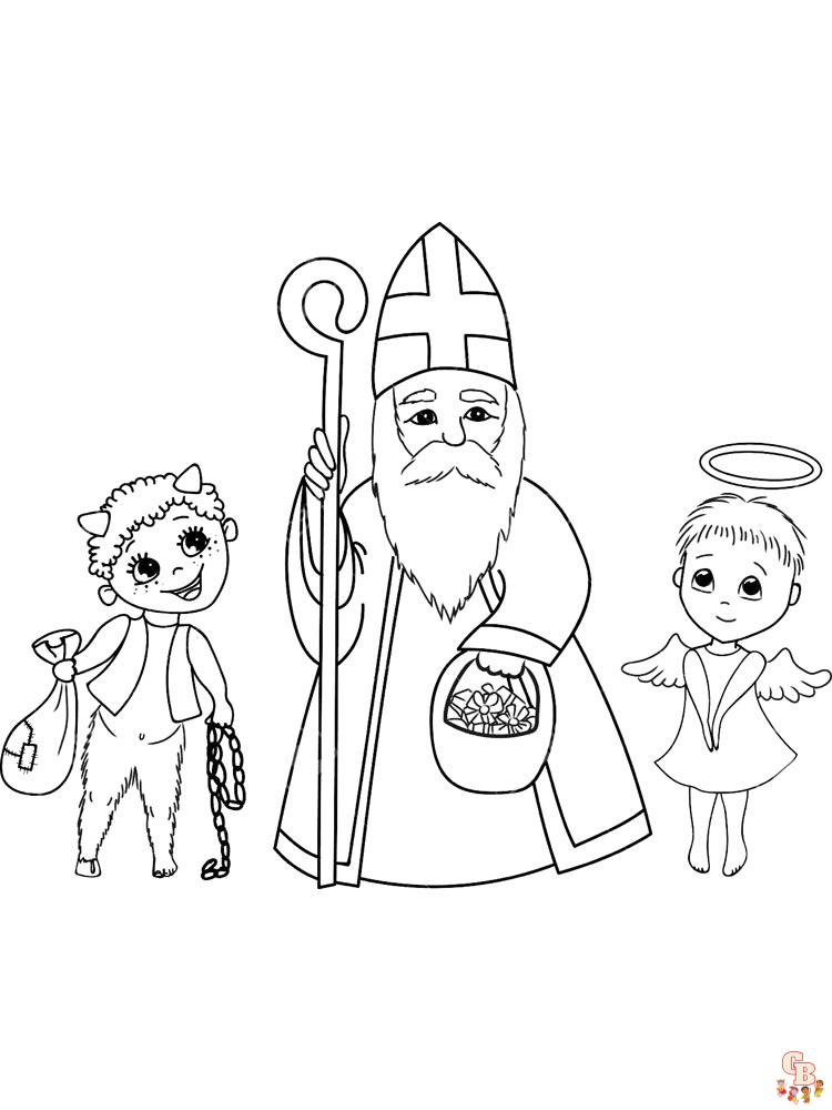 Coloriage Saint Nicolas