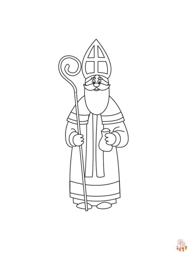 Coloriage Saint Nicolas