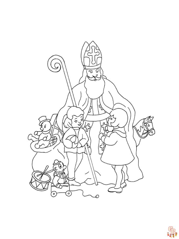 Coloriage Saint Nicolas