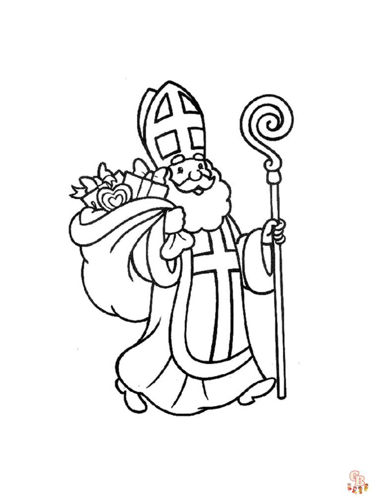 Coloriage Saint Nicolas