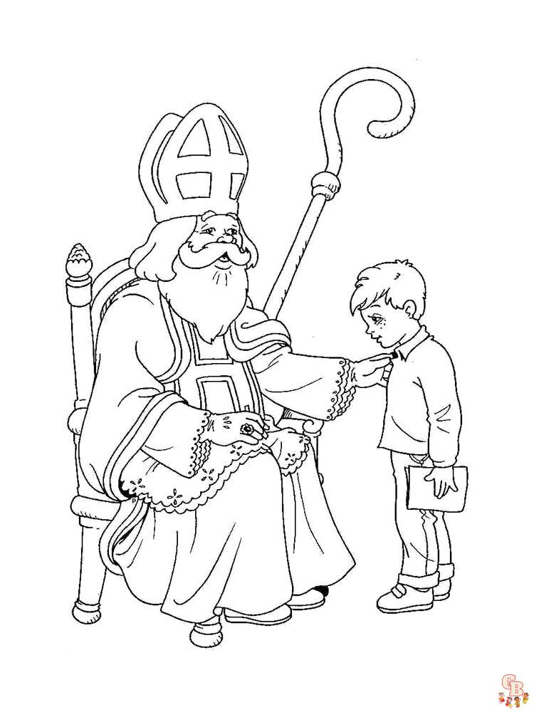 Coloriage Saint Nicolas