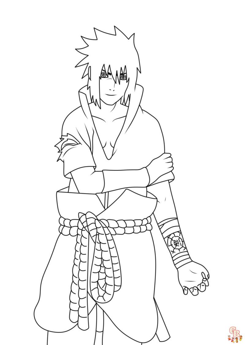 Coloriage Sasuke