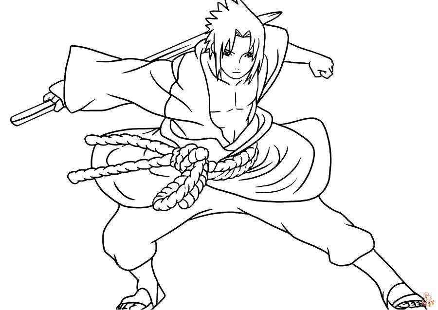 Coloriage Sasuke