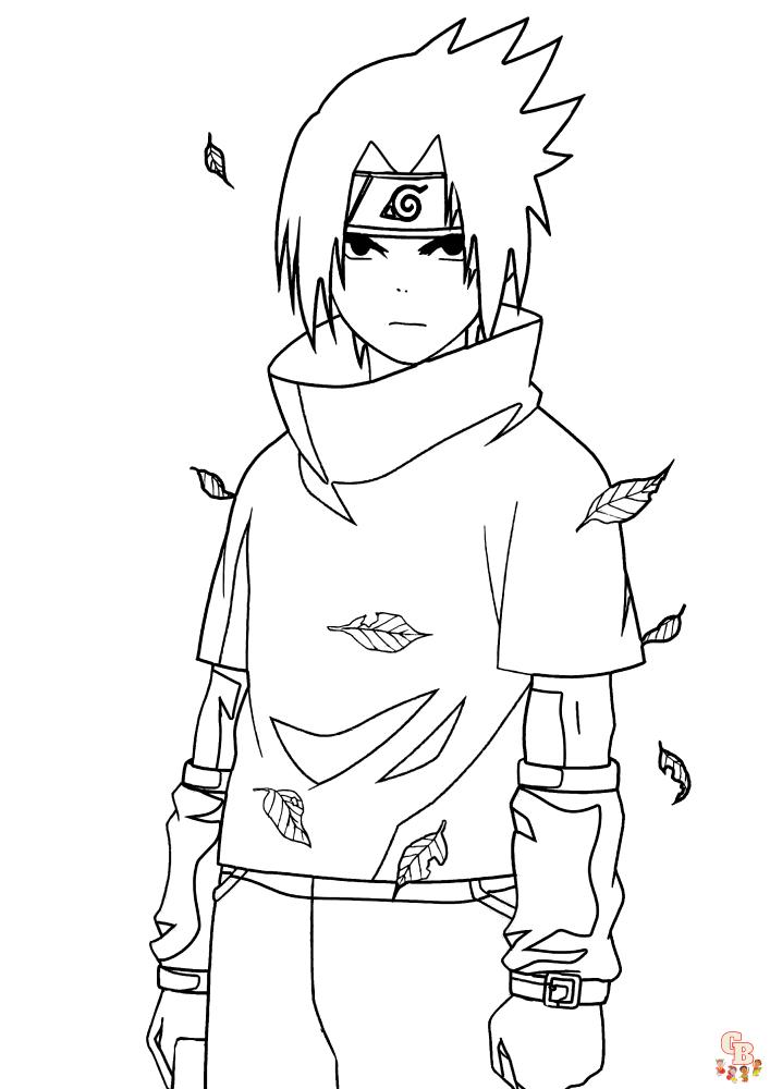 Coloriage Sasuke