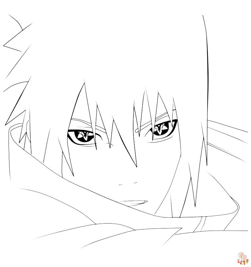 Coloriage Sasuke