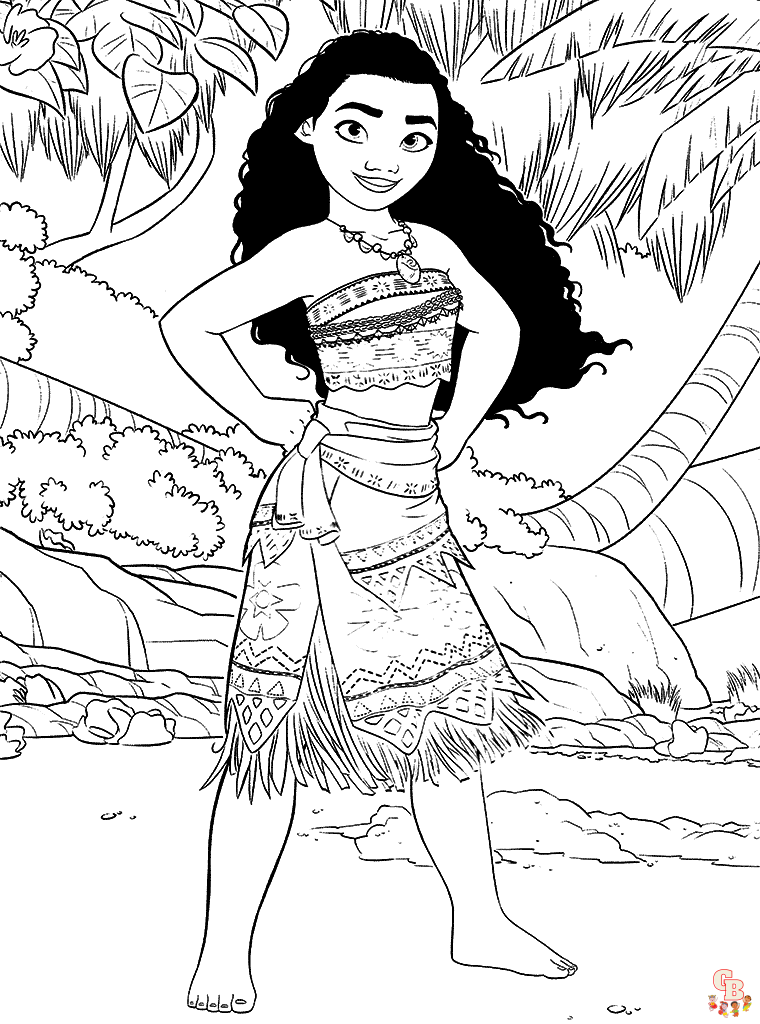 Coloriage Vaiana