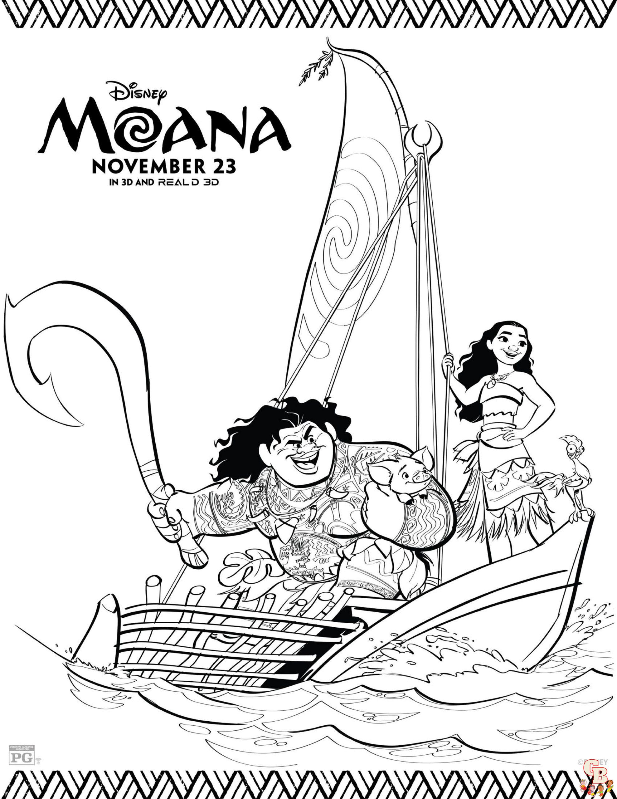 Coloriage Vaiana