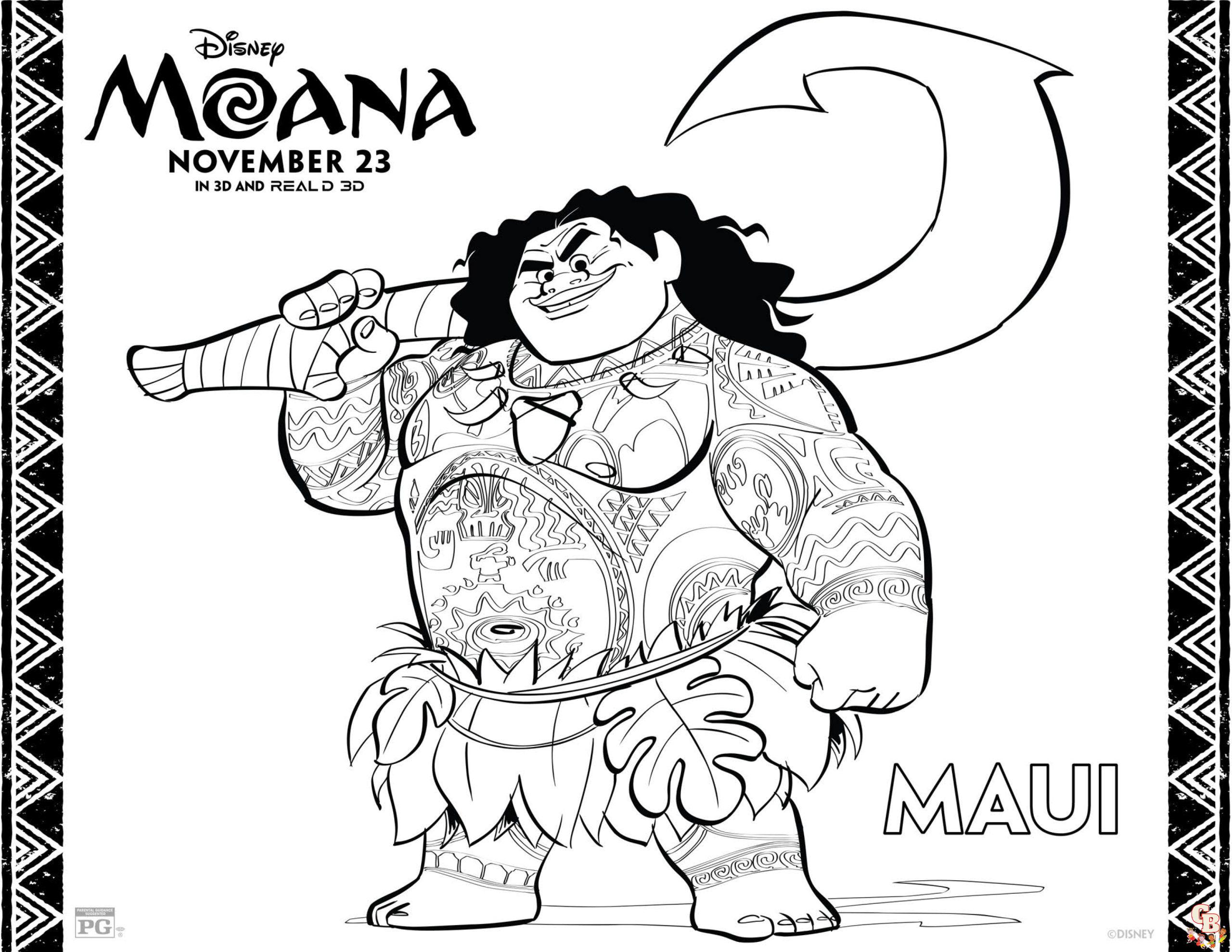 Coloriage Vaiana