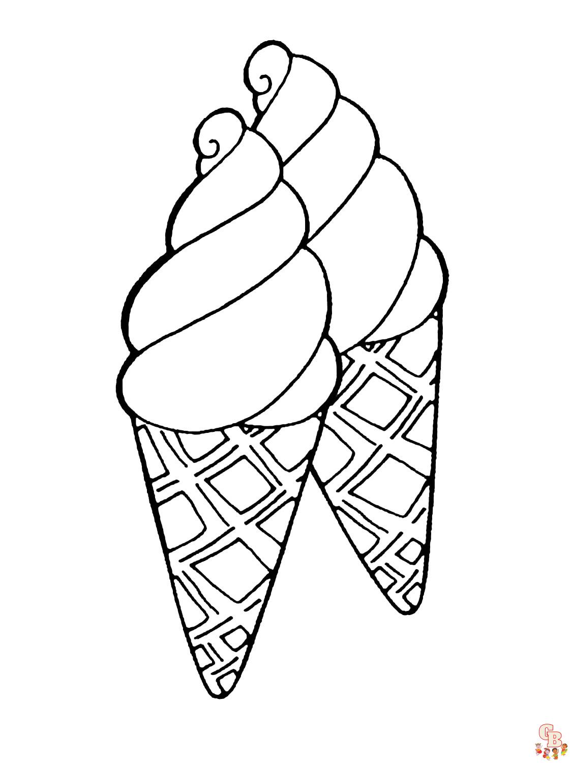 Coloriage glaces