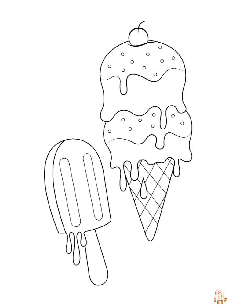 Coloriage glaces