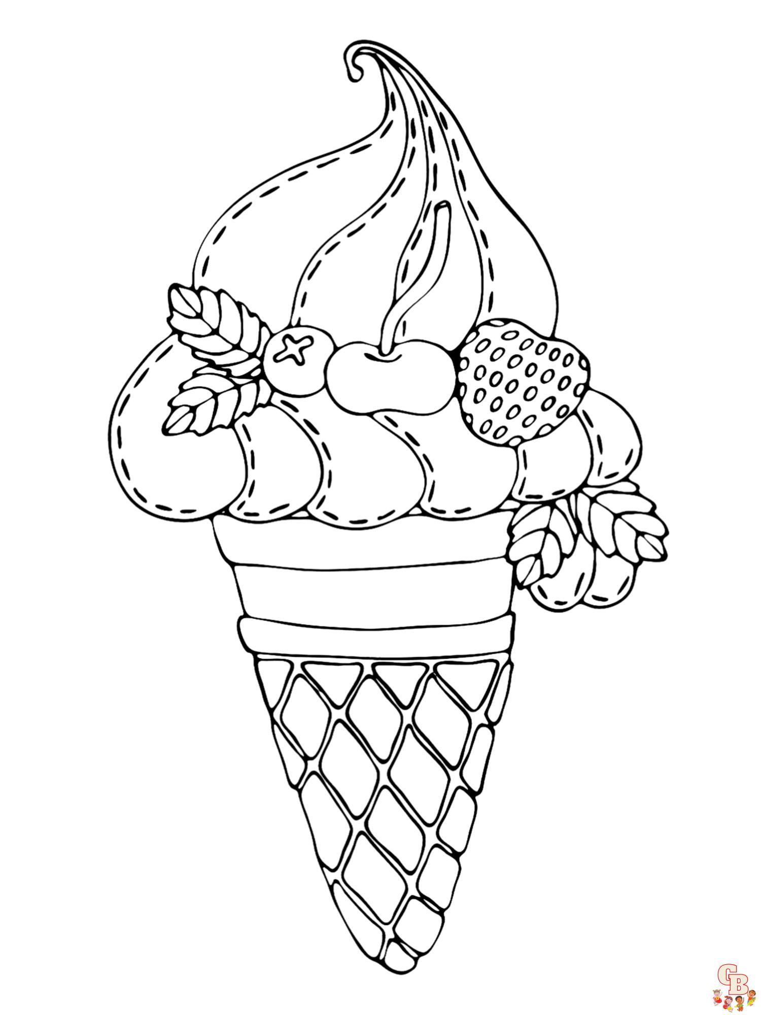 Coloriage glaces