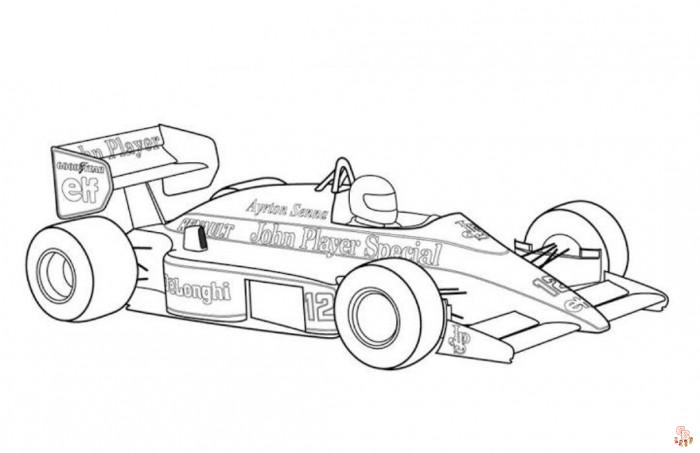 coloriage de voiture de course