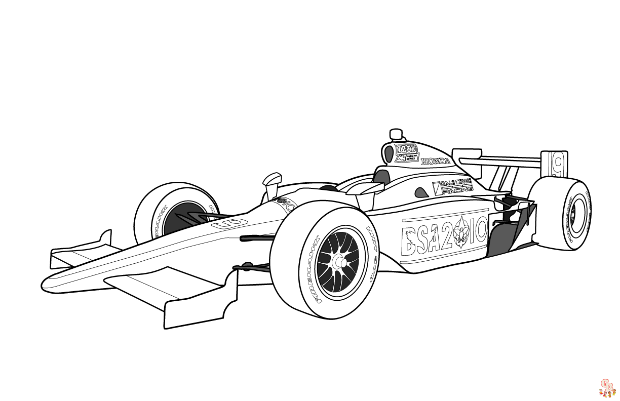 coloriage de voiture de course