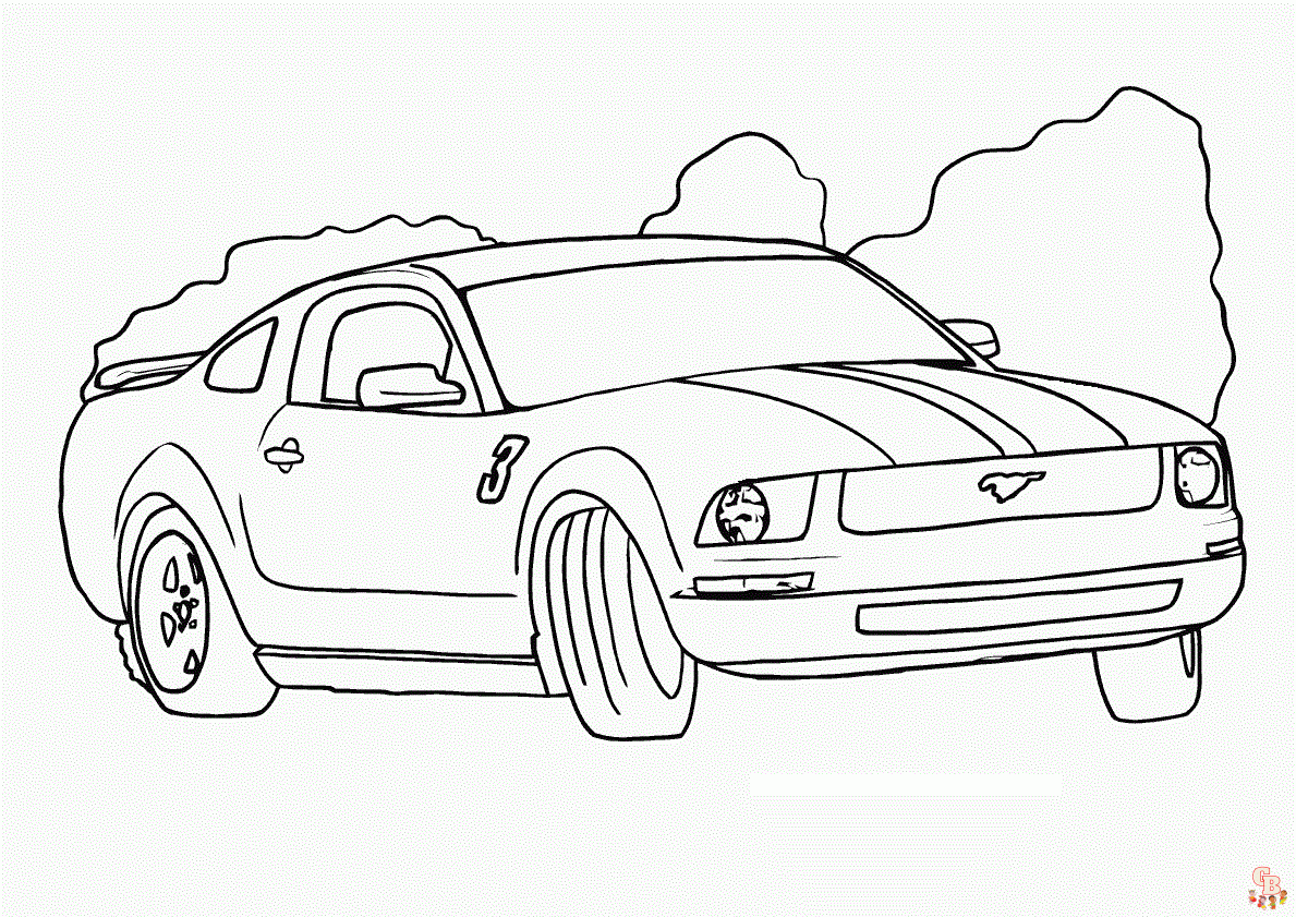 coloriage de voiture de course