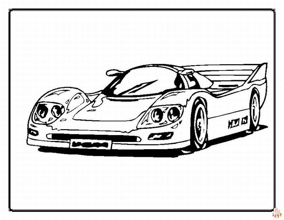 coloriage de voiture de course