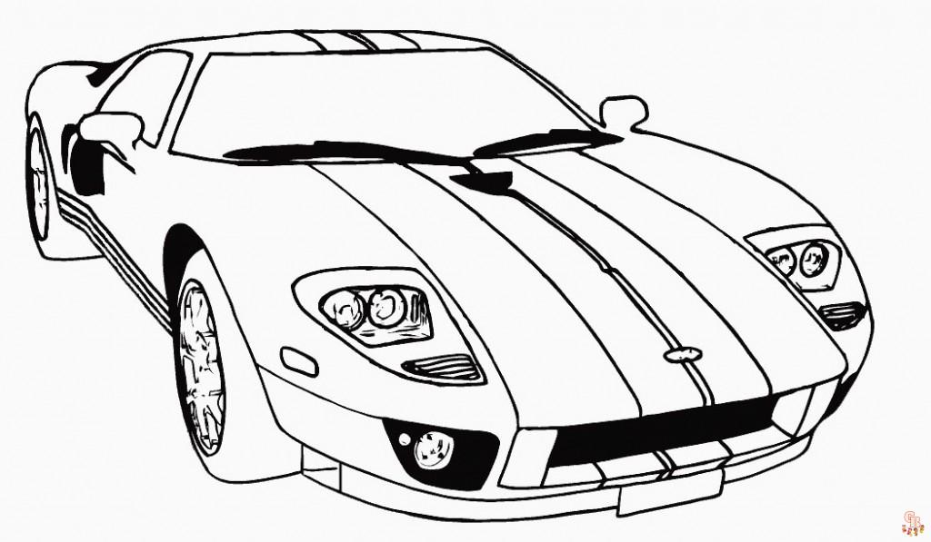 coloriage de voiture de course