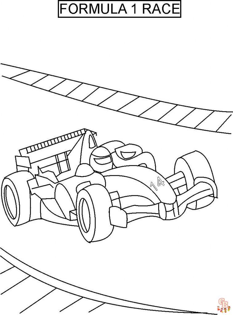 coloriage de voiture de course