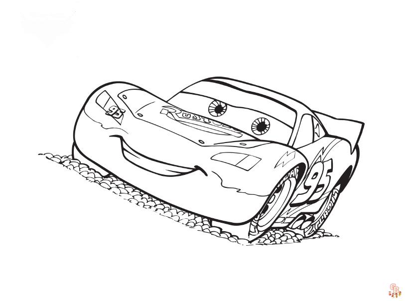 coloriage de voiture de course