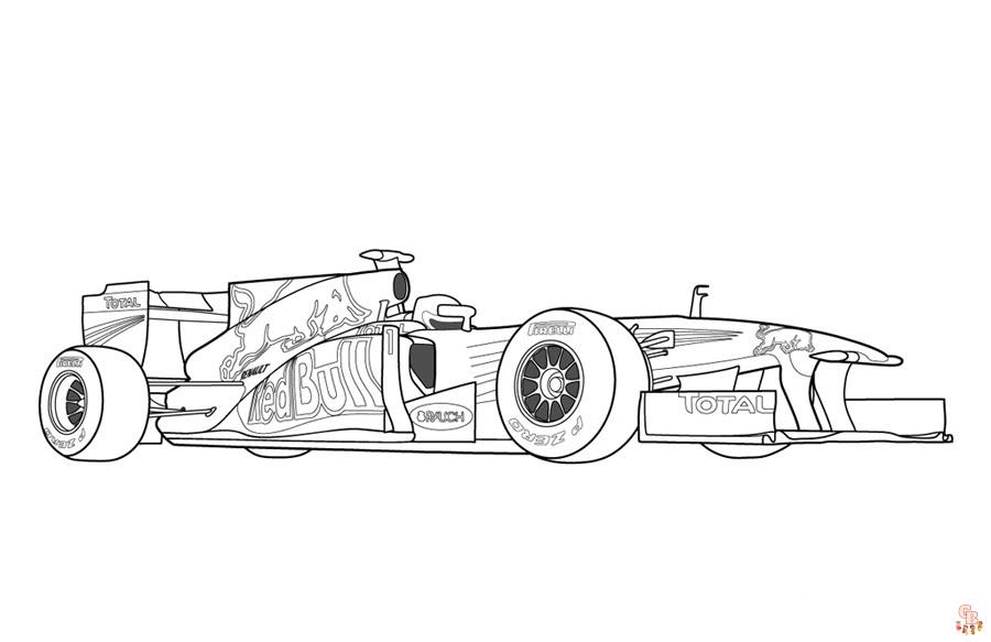 coloriage de voiture de course