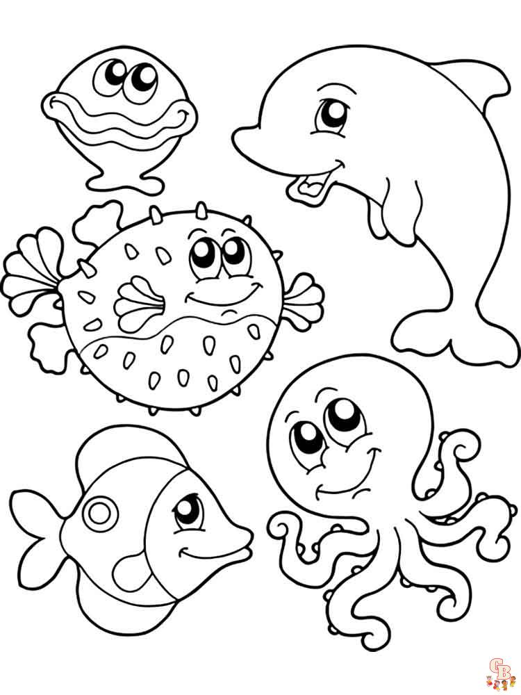 Coloriage Animaux Marins